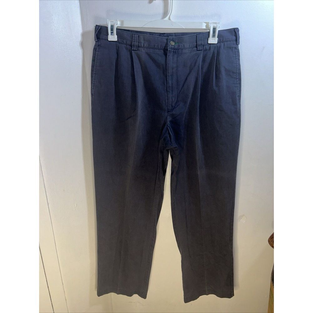 Tommy Hilfiger Chino‎ Regular Fit Straight Loose Pants Mens 36 X 30 Gray